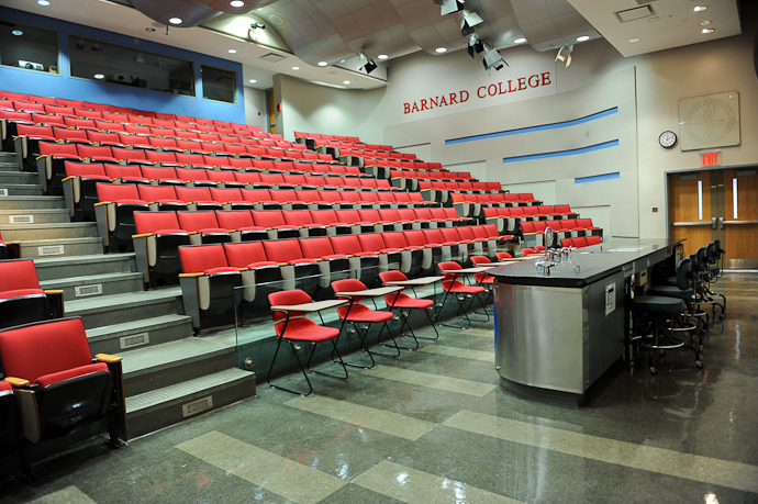 an empty auditorium at Barnard