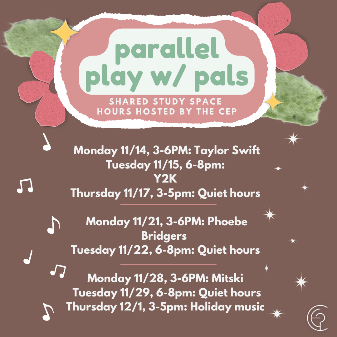 Parallel Play with pals schedule